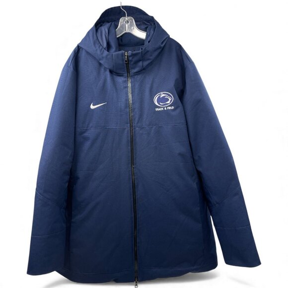 Nike Penn State Team Issues 550 Duck Down Winter Parka Puffer Jacket Men's 2XL - Picture 1 of 12